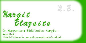 margit blazsits business card